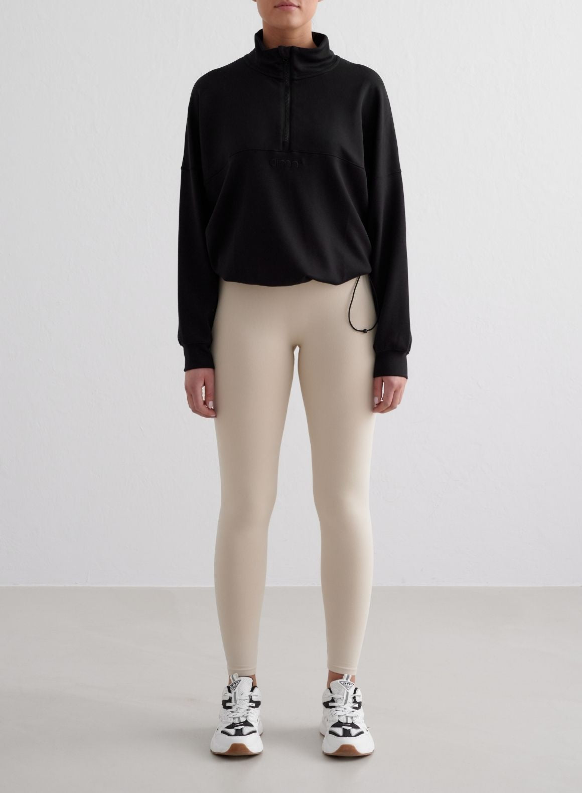 Black Comfy Modal Half Zip Pullover - Soft & Breathable Women's Casual Sweatshirt for Lounge, Workout & Everyday Wear