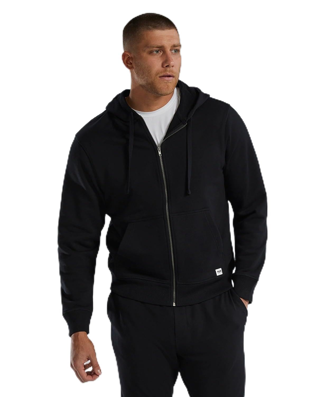 TYR Ultrasoft Heavyweight Terry Full Zip Hoodie for Men & Women - Comfortable Workout & Lounge Wear for Gym, Running, and Casual Outfits
