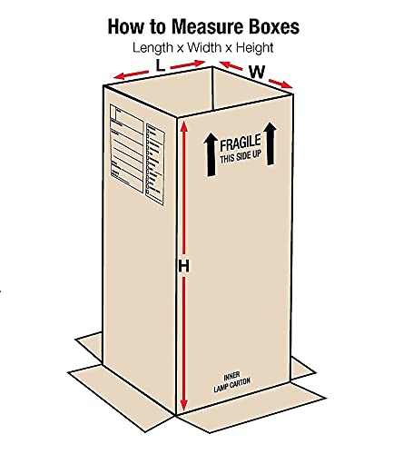 Aviditi INNERLAMP 12x12x46 Inches Corrugated Cardboard Boxes - Heavy Duty Kraft Shipping Boxes for Moving, Packing & Storage (15 Pack) - Perfect for Home, Office & Warehouse Organization