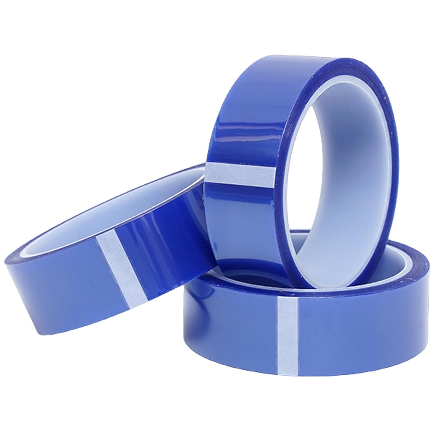 High Temperature Heat Resistant Sublimation Tape - 3 Rolls 20mm x 33m (108ft) - No Residue Adhesive for Heat Transfer - Perfect for T-Shirt, Mug & Tumblers Sublimation Printing (Blue)