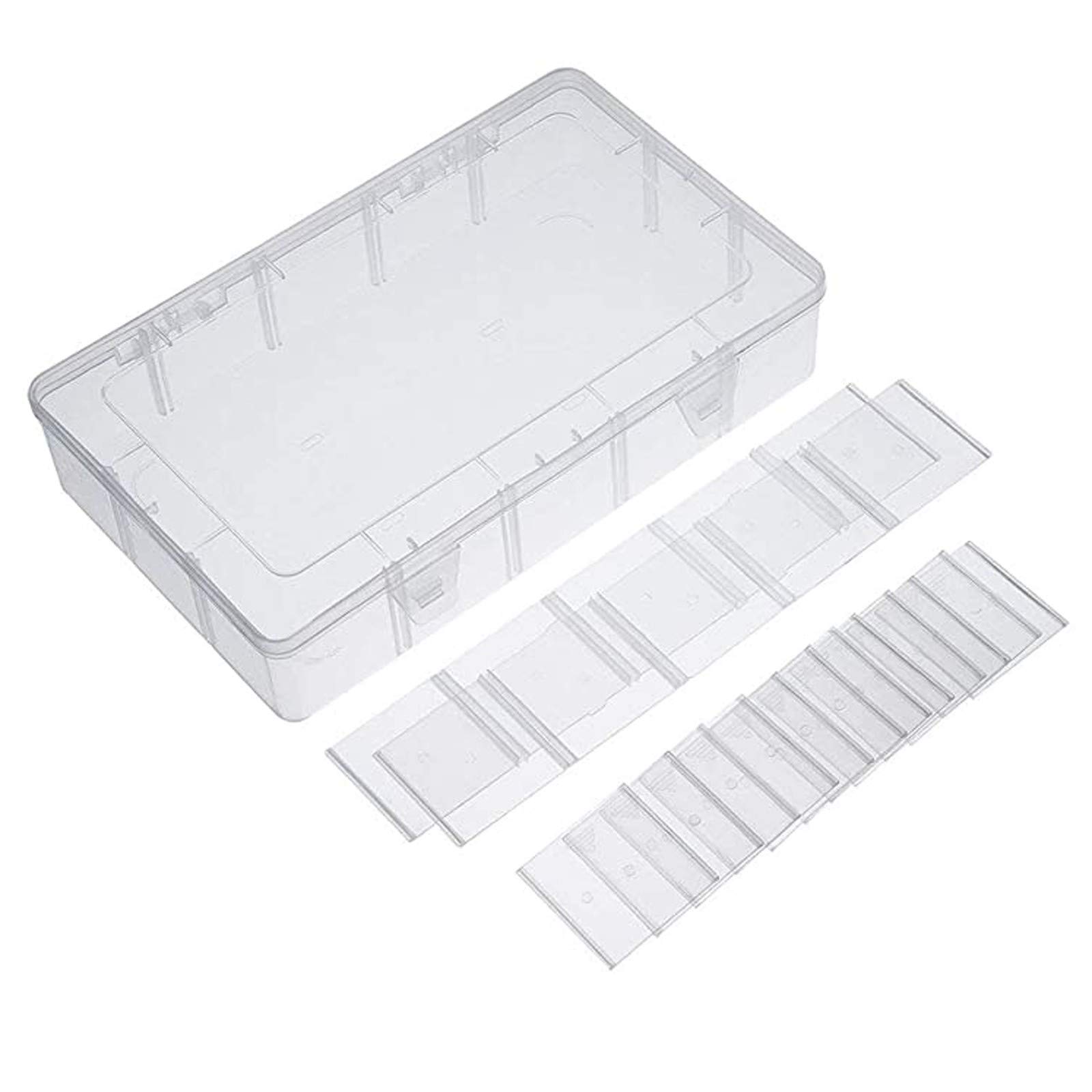 Black and White Storage Bins with Lids - Large Plastic Organizer Boxes for Tools, Threads, Beads & Jewelry Storage - Perfect for Sewing, Housekeeping & Under Bed/Dresser Organization (One Size)