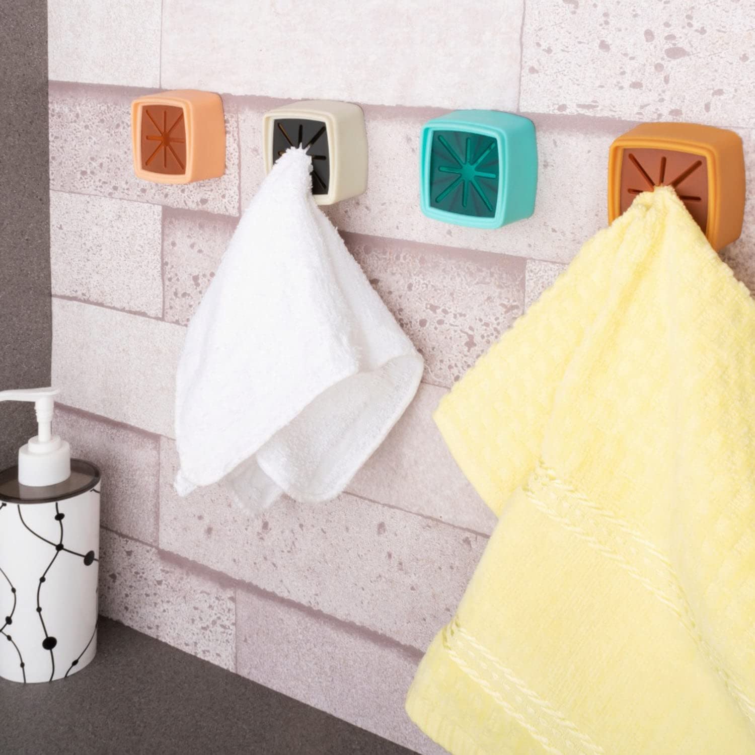 4-Piece Bathroom Towel Holder Set - Wall Mounted & Freestanding for Hanging & Storing Towels - Easy Access & Organization for Bathroom, Spa, or Laundry Room