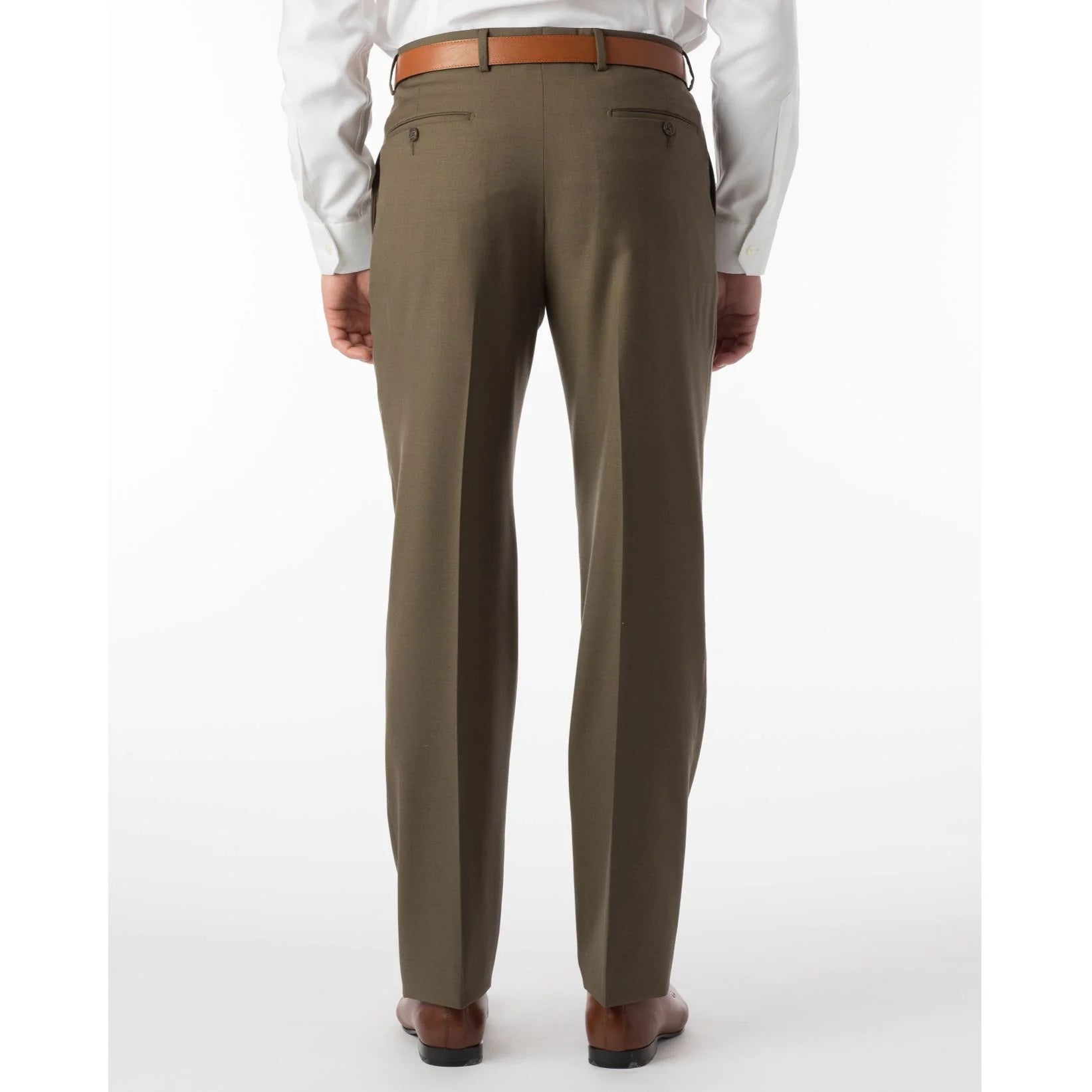 Allen Oniel Olive Harness Dress Pants for Men - Comfortable Slim Fit Formal Trousers for Office, Business, Wedding & Special Occasions