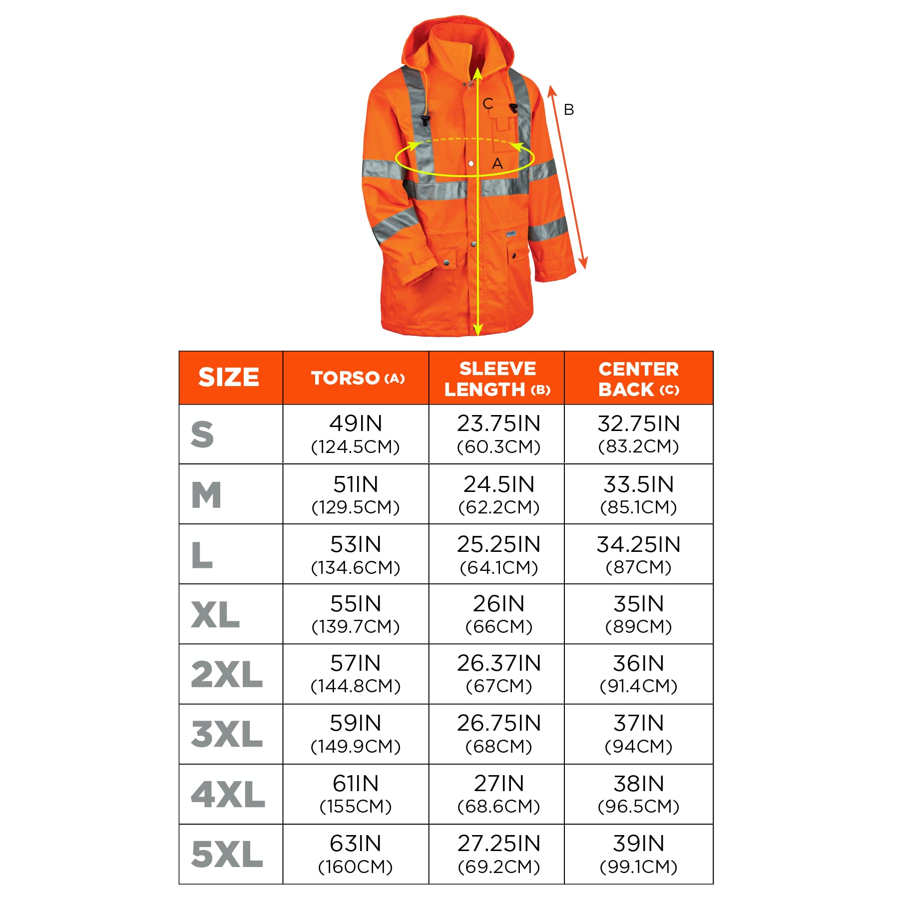 Ergodyne Standard Waterproof Rain Jacket for Men & Women - Lightweight Windproof Outdoor Shell for Hiking, Camping & Work