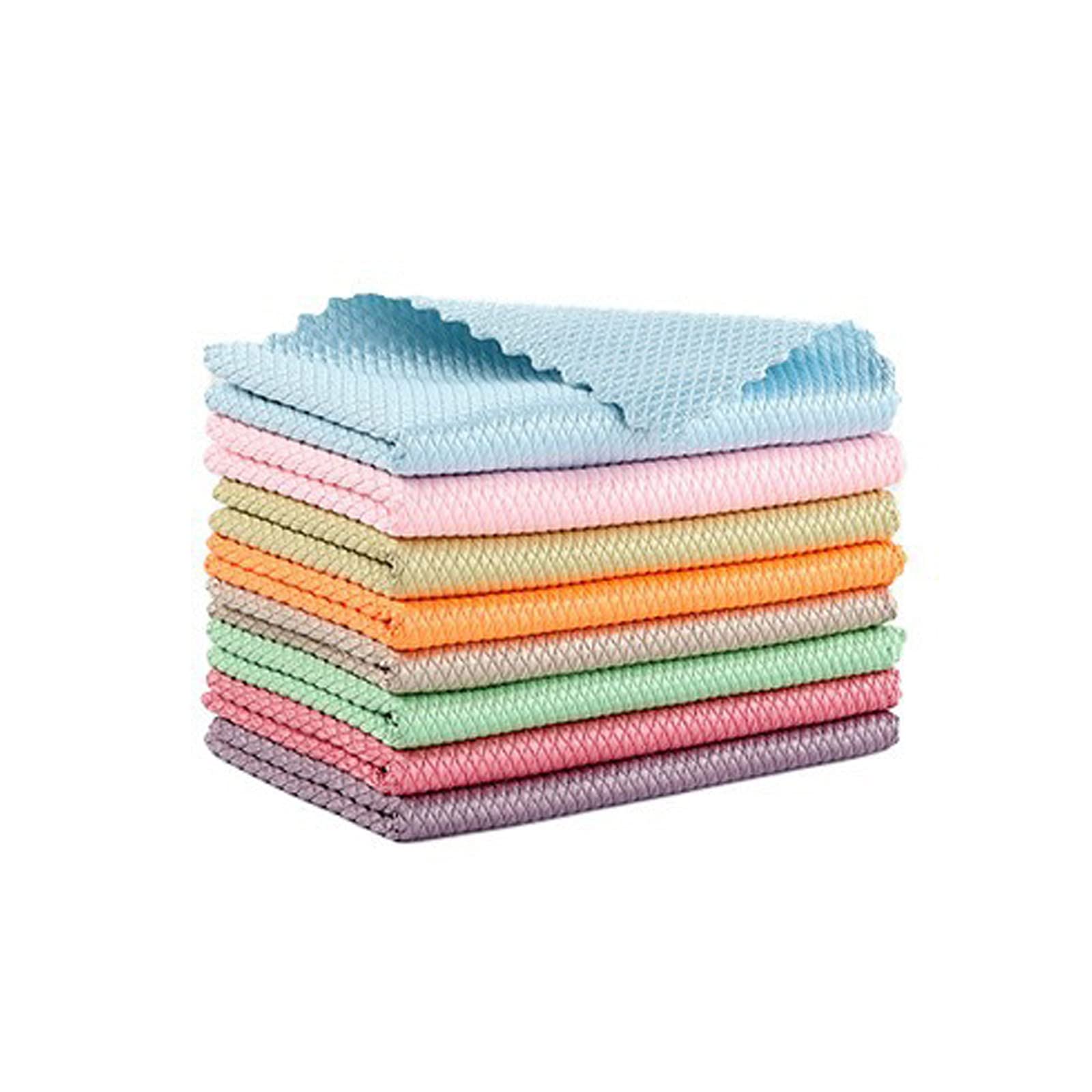 LELEBEAR Microfiber Cleaning Cloth - Streak-Free, Reusable & Lint-Free for Mirrors, Glass, Dishes, Screens & Cars (12x16 Inch, Pack of 10) | Perfect for Home, Office & Auto Detailing