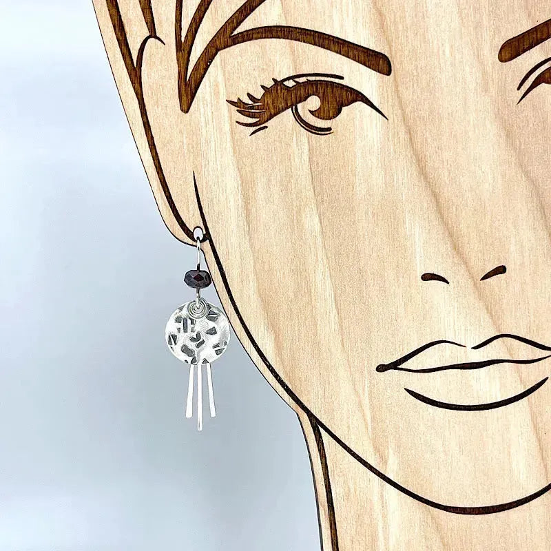 Genuine Sterling Silver Garnet Earrings for Women – Elegant Dangle Hoop Earrings for Parties, Weddings & Everyday Wear