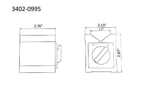 HHIP 3402-0995 Magnetic V-Block with Switch - 2.87
