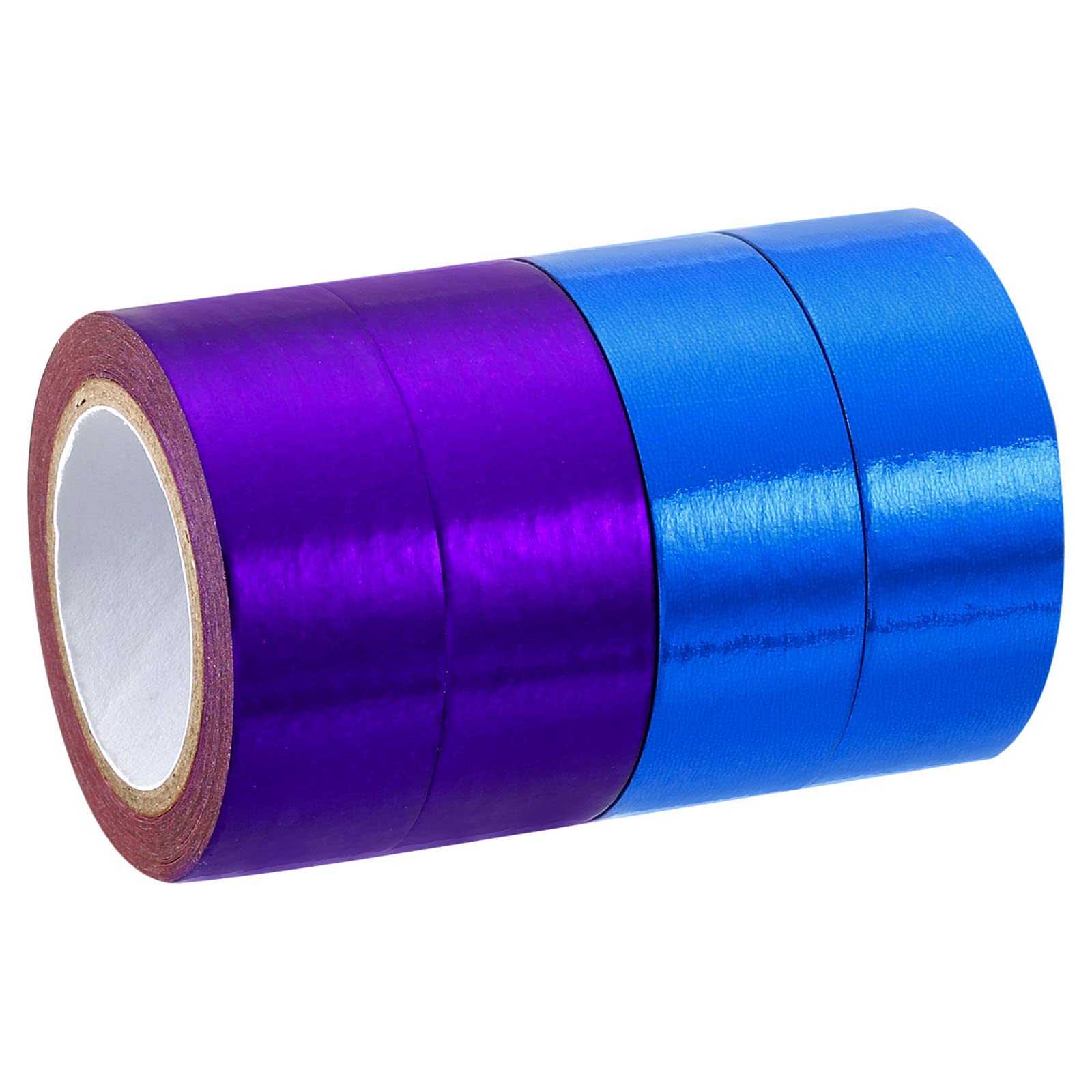 PATIKIL Metallic Washi Tape 15mm x 5m, 4 Pack - Mirror Foil Masking Stickers for DIY Crafts, Scrapbooking, Gift Wrapping & Wedding Decorations (Dark Blue & Purple) - Perfect for Journals, Planners, Home Decor & Party Supplies