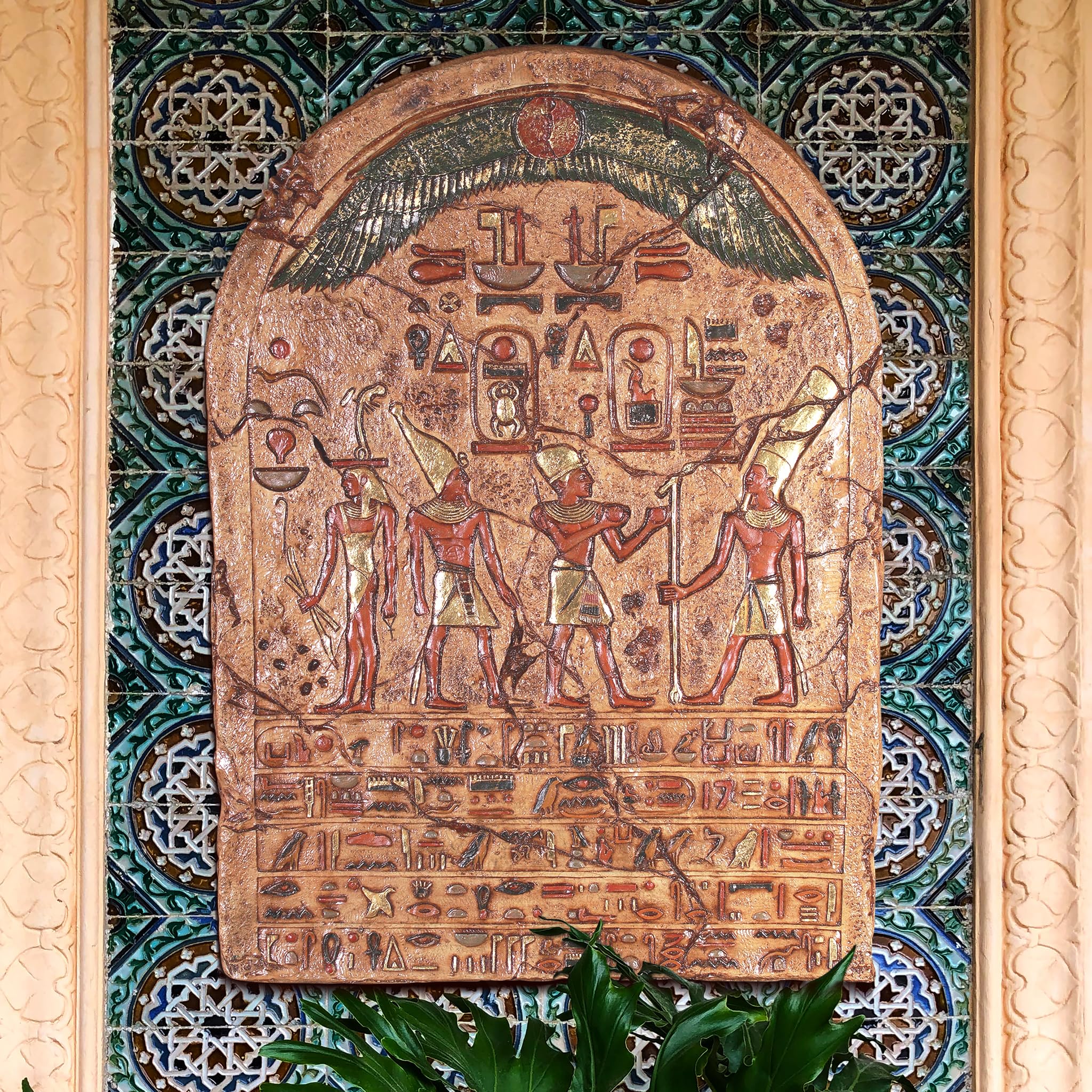 Design Toscano Egyptian Grand-Scale Ceremonial Wall Sculpture - Ancient Egypt Decor for Home, Office & Museum Displays