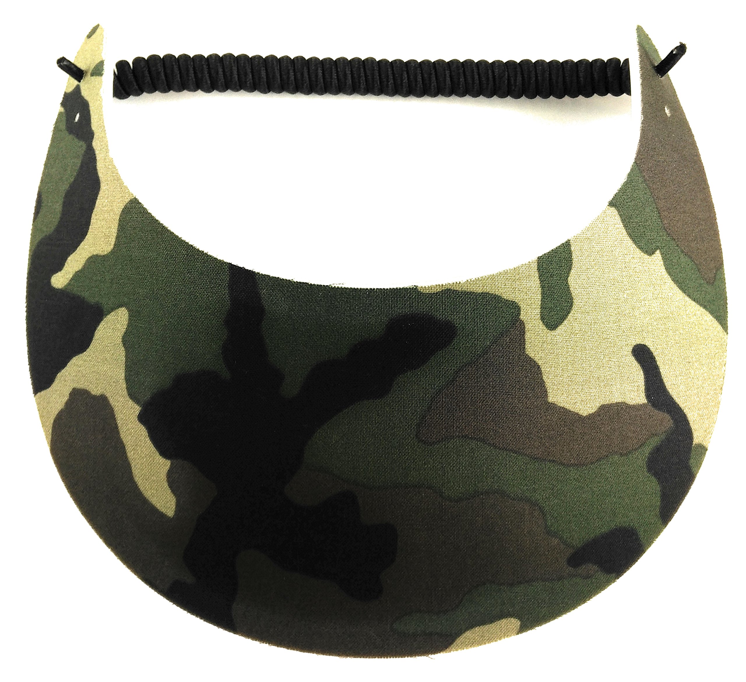 Camouflage Foam Coil Back Sun Visor - Adjustable & Comfortable for Outdoor Activities, Driving, Fishing, and Hiking