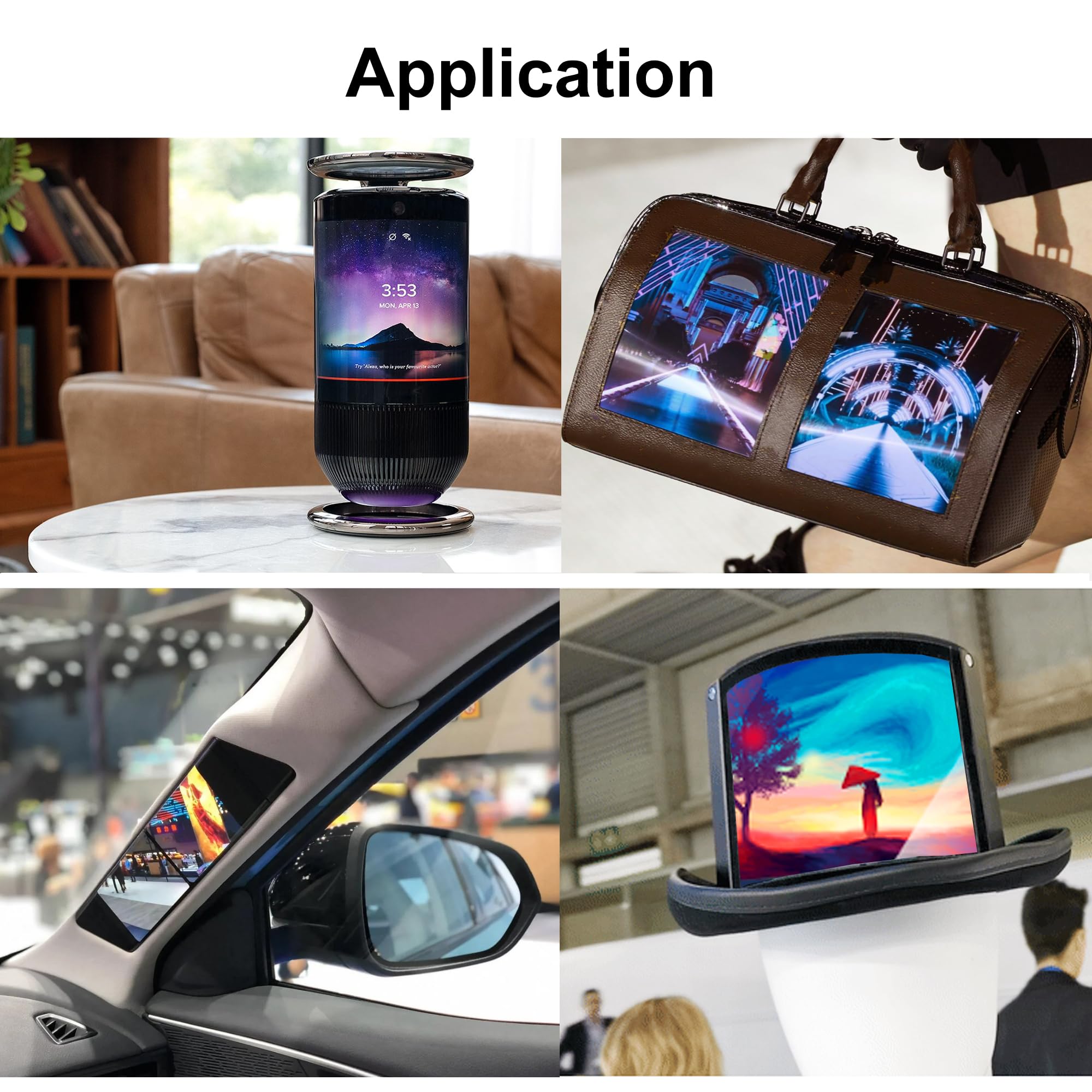 6 Inch Flexible OLED Screen - 2K 2880x1440 Resolution, HDMI Driver Board, Bendable Display - Compatible with Windows/Mac/Linux/Android - Perfect for DIY Projects, Portable Displays & Digital Signage