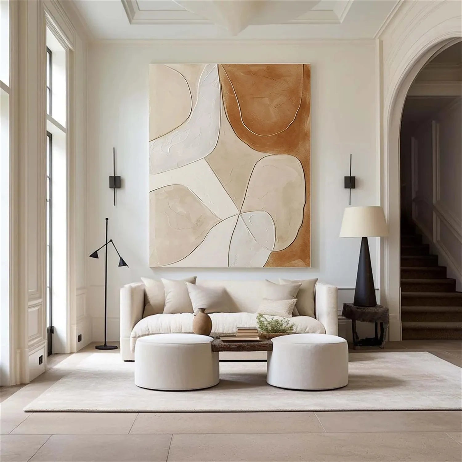 Abstract Painting #AB 171 - Modern Canvas Wall Art for Home & Office Decor | Perfect for Living Room, Bedroom, or Workspace