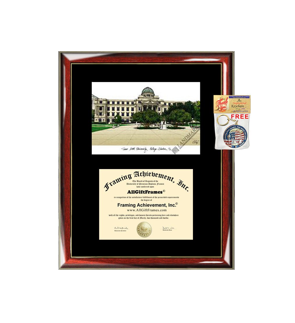 Texas A&M University Diploma Frame - TAMU College Station Graduation Certificate Display with Black Mat - Perfect Gift for Graduates, Wall Decor for Office or Home