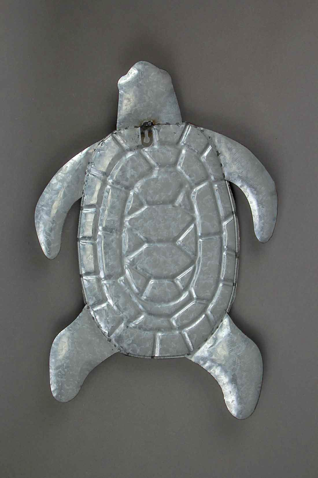 Things2Die4 White Enamel Galvanized Metal Sea Turtle Wall Art - Coastal Home Decor for Living Room, Bedroom, Patio, Garden & Beach House | Perfect for Nautical Theme, Ocean Lovers & Coastal Interior Design