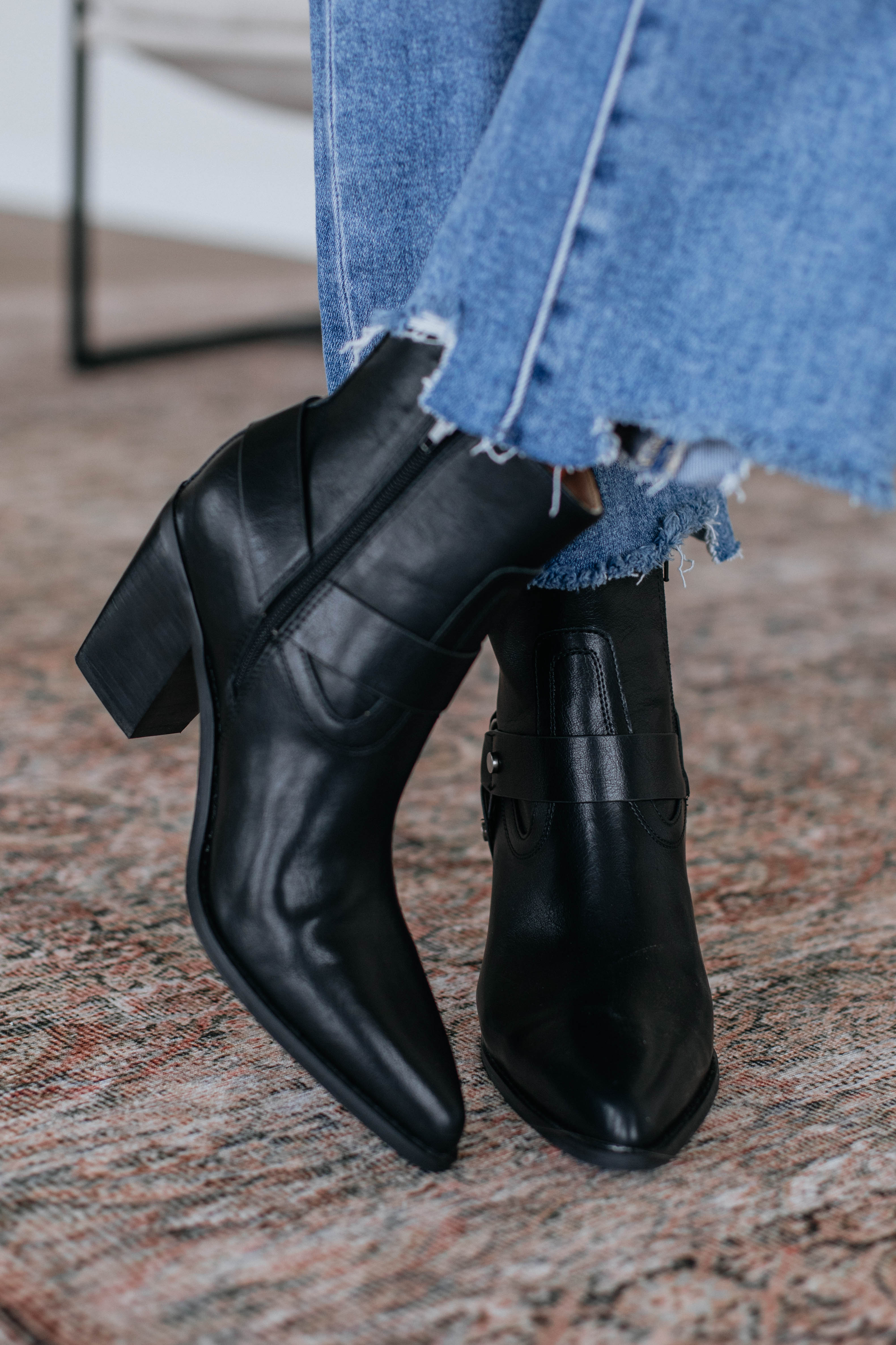 Here For A Good Time Black Boots - Stylish & Comfortable Women's Ankle Boots for Casual Outings & Night Out