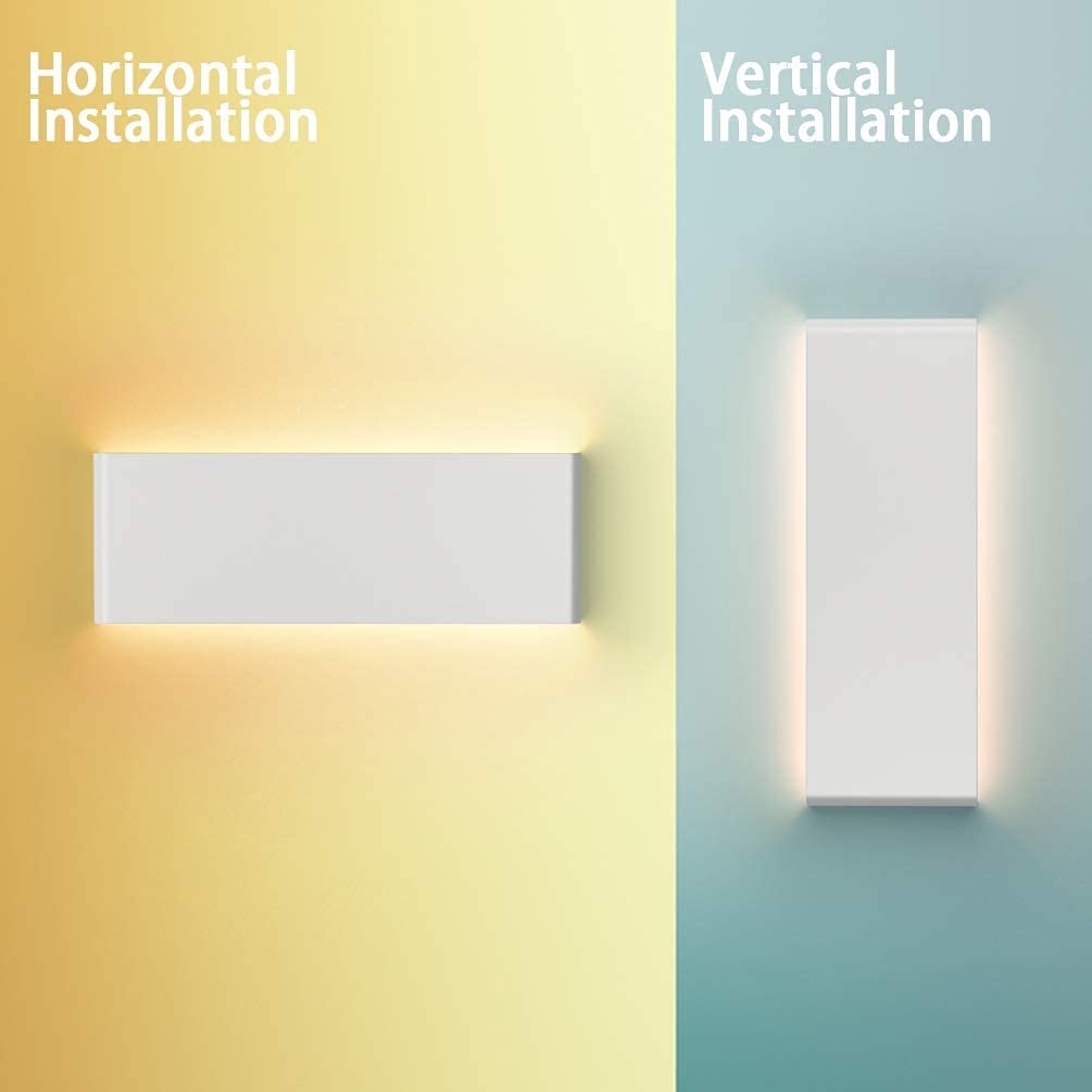 Aipsun Modern Aluminum LED Wall Sconce - Indoor Wall Lighting Fixture for Living Room, Bedroom, Hallway & Office Decor