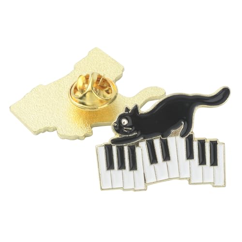 10pcs-22x30x2mm-piano cat enamel pin