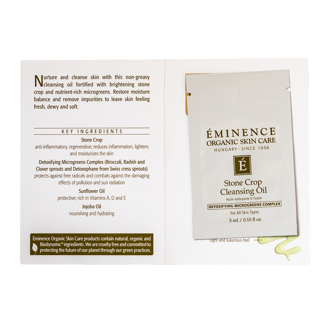 Eminence Organics Stone Crop Cleansing Oil - Gentle Facial Cleanser for Dry & Sensitive Skin | Hydrating & Nourishing | Perfect for Daily Skincare Routine & Makeup Removal