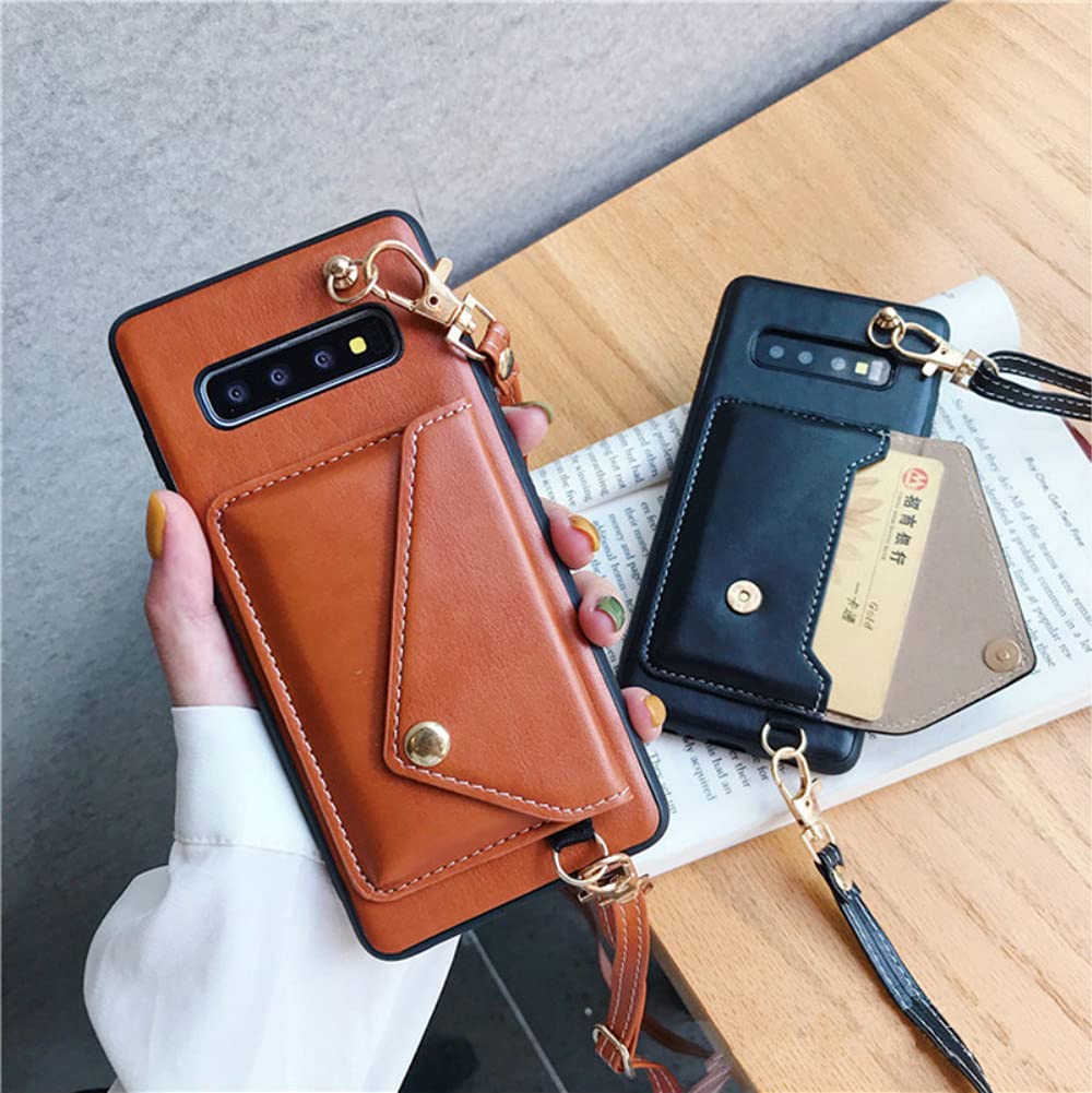 Samsung Galaxy A71 4G Leather Wallet Phone Case with Magnetic Flip Cover, Credit Card Holder & Strap - Shockproof Protective PU Purse Cover with Kickstand (Blue) - Perfect for Daily Use, Travel & Hands-Free Convenience