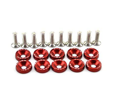 JDM Aluminum Alloy Fender Bumper Engine Dress Up Washers Kit with Bolts - Car Styling & Performance Upgrade for Honda, Toyota, Nissan - Perfect for Auto Shows & Custom Builds
