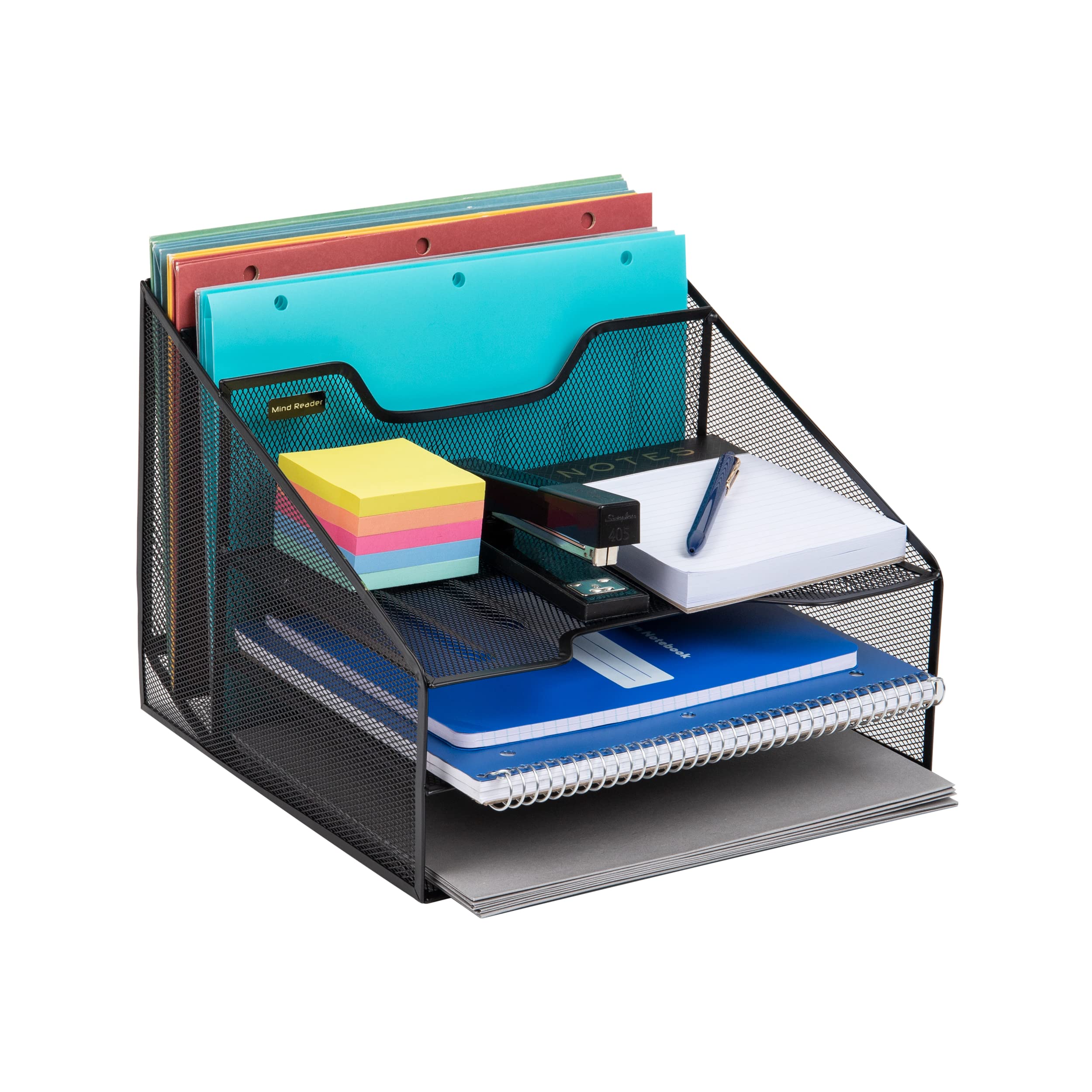 Mind Reader Black Metal Mesh Desktop Organizer - 12.5