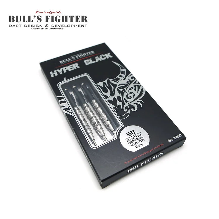 Premium Hyper Black Onyx Steel Tip Darts - 90% Tungsten Professional Darts Set for Precision Play | Perfect for Tournaments, Bars & Home Practice