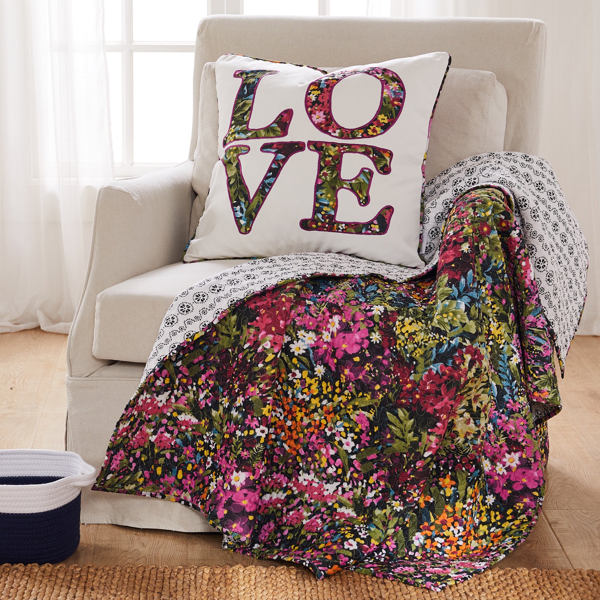 Basel Quilted Throw Blanket - Soft & Cozy Bedspread for Couch, Sofa, and Bed - Perfect for Winter Nights, Home Decor, and Gift Giving