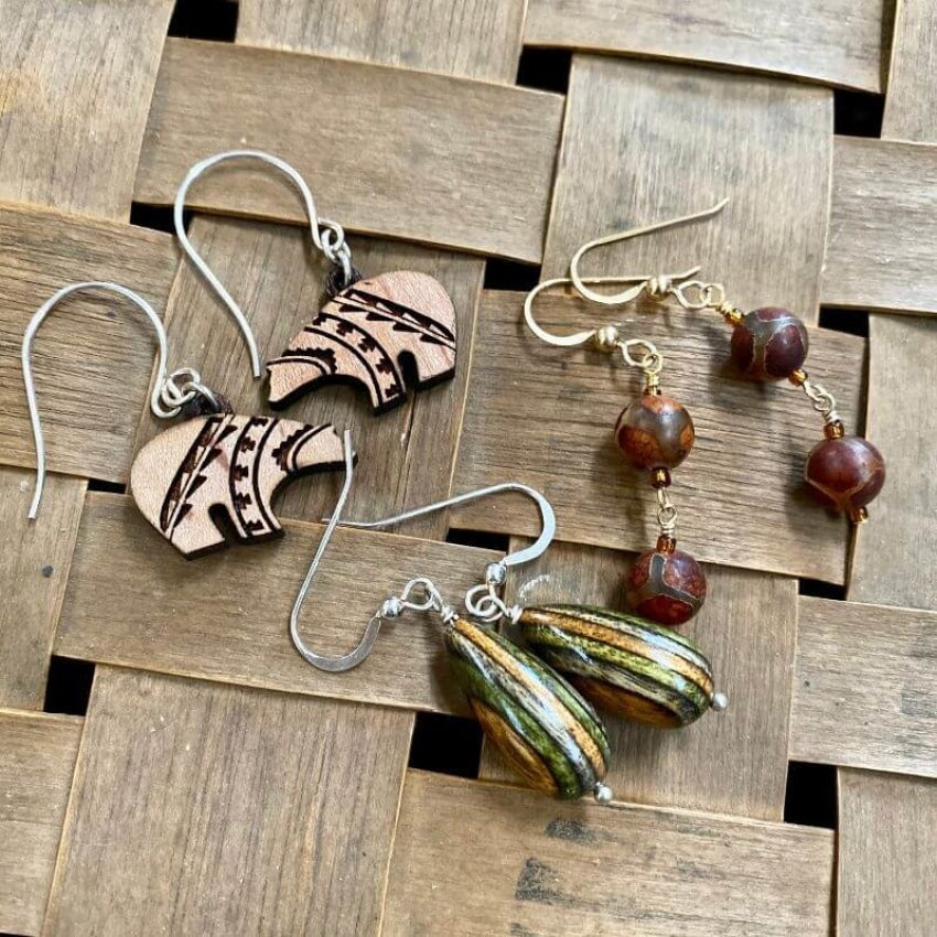 Sterling Silver Beaded Earrings Set of 3 Pairs - Elegant Dangle Earrings for Women, Perfect for Parties, Weddings & Everyday Wear