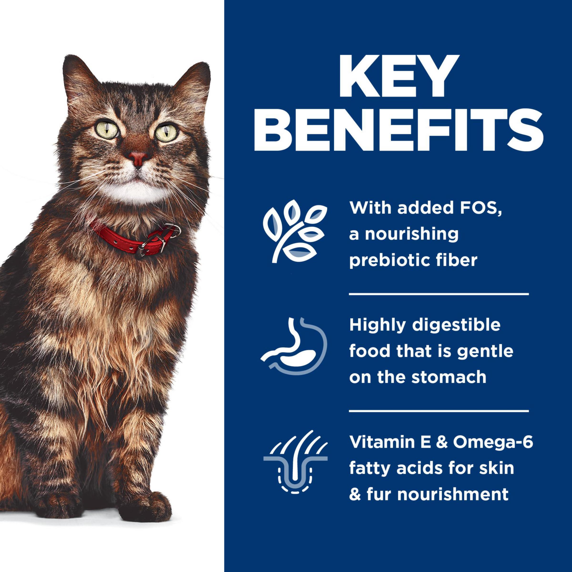 Hill's Science Diet Sensitive Stomach & Skin Wet Cat Food for Adult Cats (1-6 Years) - Chicken & Beef Stew in 2.8 oz Cans (Case of 24) - Digestive & Skin Health Support - Perfect for Picky Eaters & Cats with Sensitive Stomachs