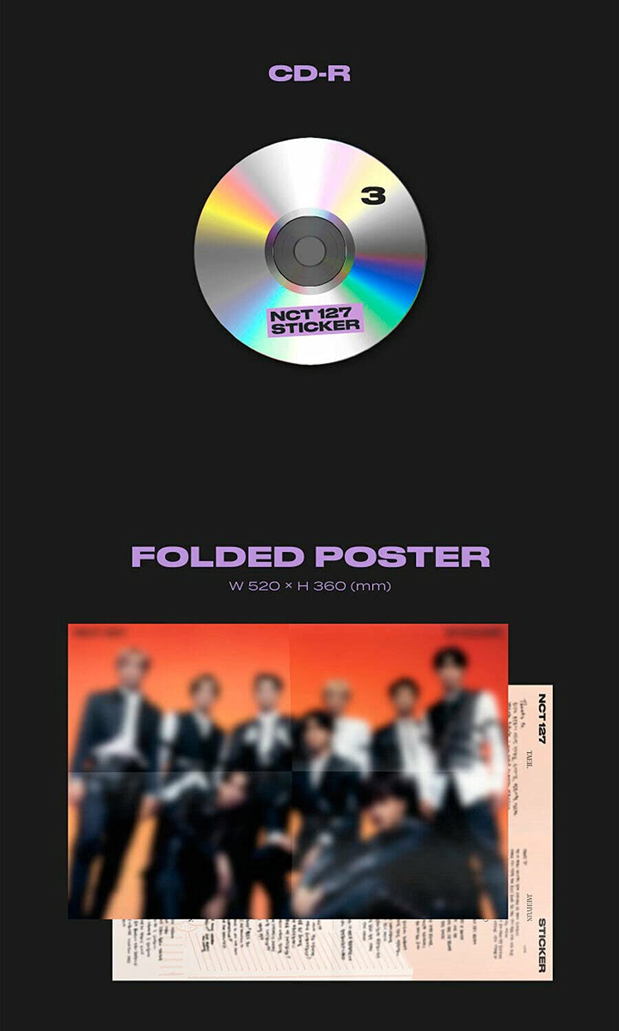 NCT 127 [STICKER] 3rd Album - Limited Edition CD with 72p Photobook, Folded Poster, Stickers & Photo Cards | K-Pop Collectible for Fans | Perfect for Gift Giving & Music Collections