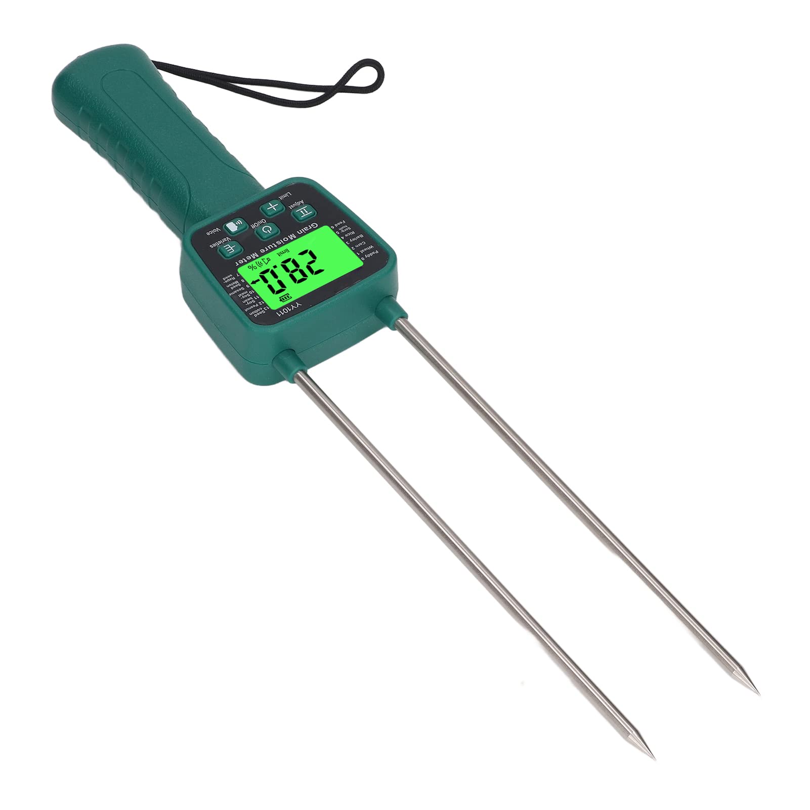 Digital Hay Moisture Tester with Auto Shutdown - Portable Grain Moisture Meter for Wheat, Soybean & Crop Analysis | Perfect for Farm, Storage & Harvest Quality Control