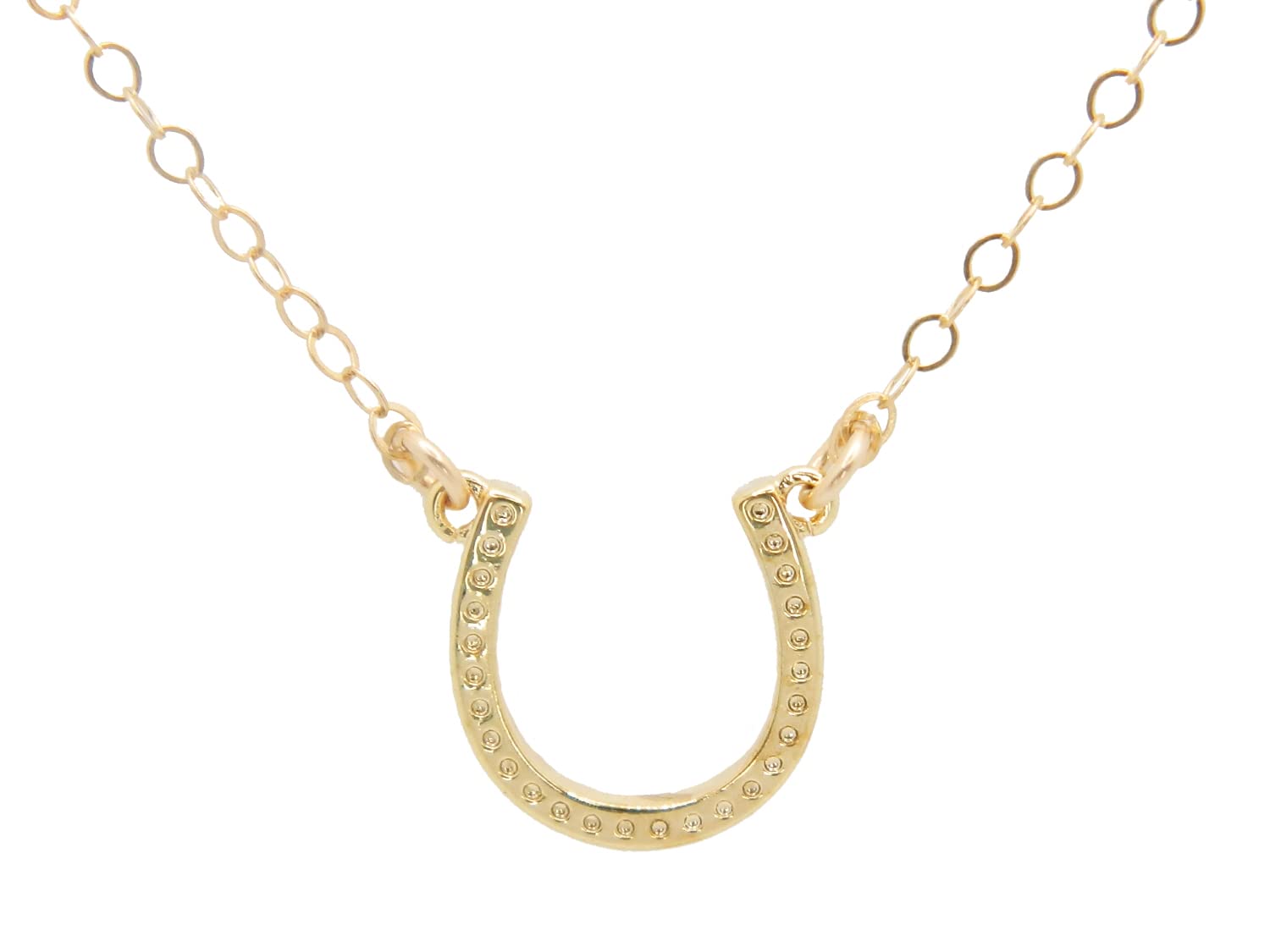 Lucky Silver Horseshoe Charm Necklace - Tiny Horseshoe Pendant Jewelry for Good Luck & Layering - Perfect Graduation Gift, Sister Necklace & Everyday Wear for Women