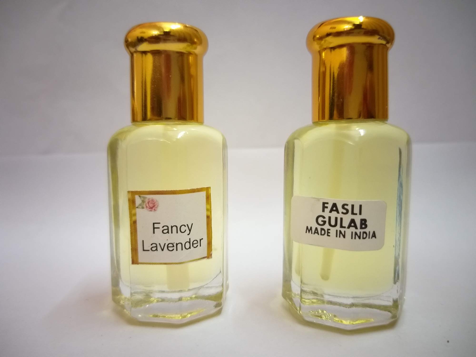 Premium Rose (Gulab Fasli) & Lavender Attar Perfume Oil - 10ml Floral Fragrance for Aromatherapy, Meditation & Personal Scenting | Natural Concentrated Essential Oil for Skin & Hair Care