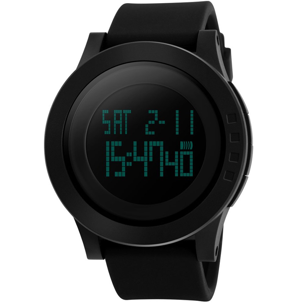 SKMEI Men's Digital Sports Watch - Waterproof LED Watch with Alarm & Stopwatch - Perfect for Running, Swimming & Outdoor Activities (Model 1142)