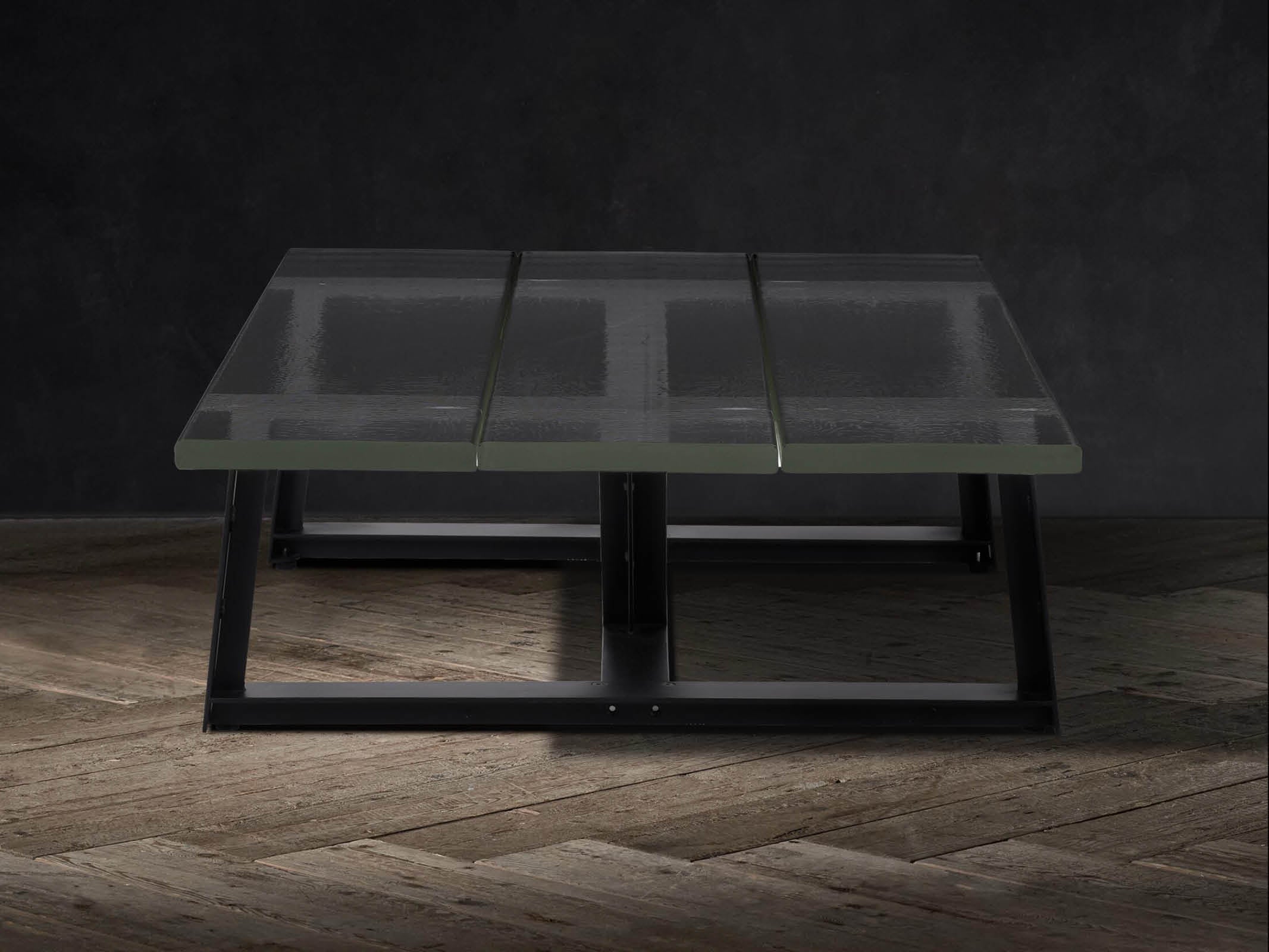 Modern Glass Top Iceberg Coffee Table - Stylish & Durable Living Room Centerpiece for Home Decor | Perfect for Lounge, Living Room & Office Spaces