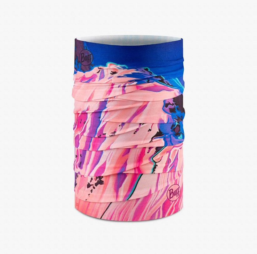 BUFF Original Powder Snow Pink - Lightweight & Breathable Face Mask for Outdoor Sports, Hiking, Cycling & Winter Activities