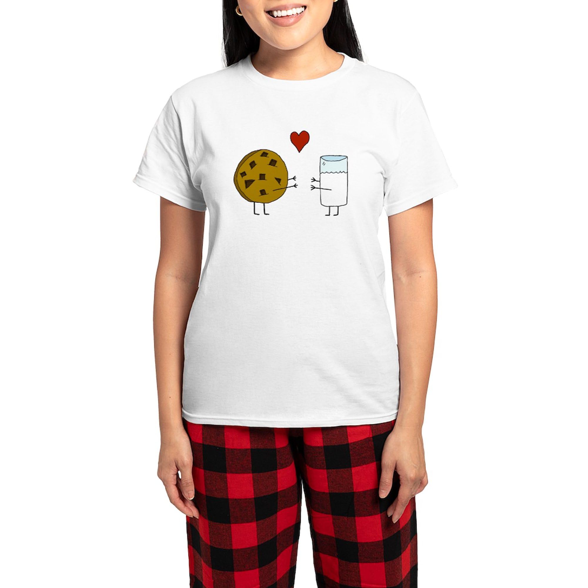 Cookie Loves Milk Women's Cotton Pajama Set - Soft & Comfortable Sleepwear for Women | Perfect for Lounge, Sleepovers & Cozy Nights at Home