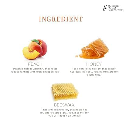Khadi Natural Peach Lip Balm with Beeswax & Shea Butter - Organic Moisturizing Lip Care for Dry, Chapped Lips | Chemical-Free, Vegan, Unisex Lip Balm (5g) | Perfect for Daily Hydration, Winter Protection & On-The-Go Use