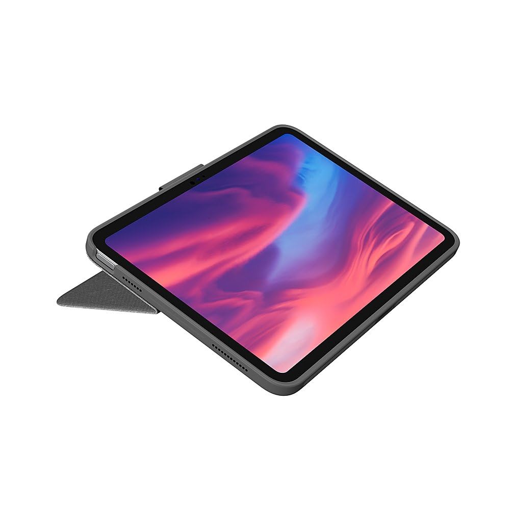 Logitech Combo Touch Detachable Keyboard Case for iPad 10th Generation (2022) - Oxford Grey (Renewed) | Slim Protective Cover with Trackpad for Work & Study
