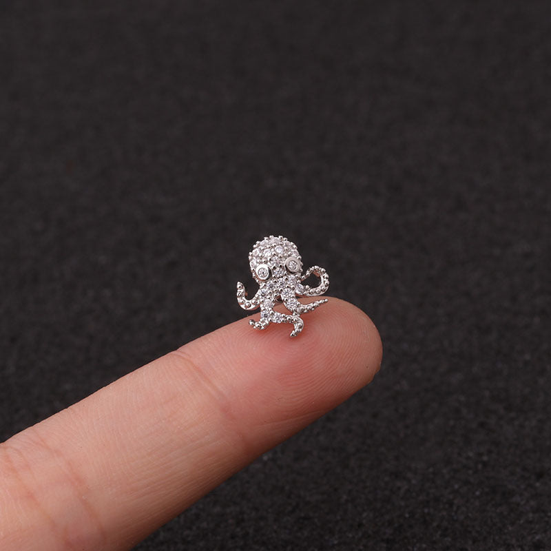 20G Pineapple Cactus Conch Daith Stud Earrings - Hypoallergenic Body Jewelry for Cartilage Piercing | Perfect for Everyday Wear, Parties & Gifts | HSPJ1980