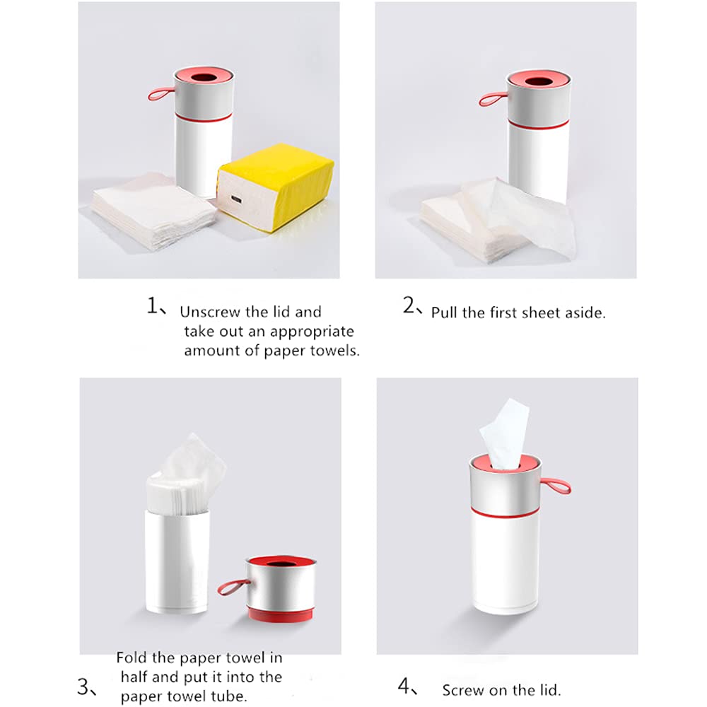 Portable Hanging Car Tissue Holder - Mini Napkin Dispenser for Cup Holder, Console or Door - Compact Tissue Case for Car, Home & Office - Perfect for Road Trips, Daily Commute & Workspaces