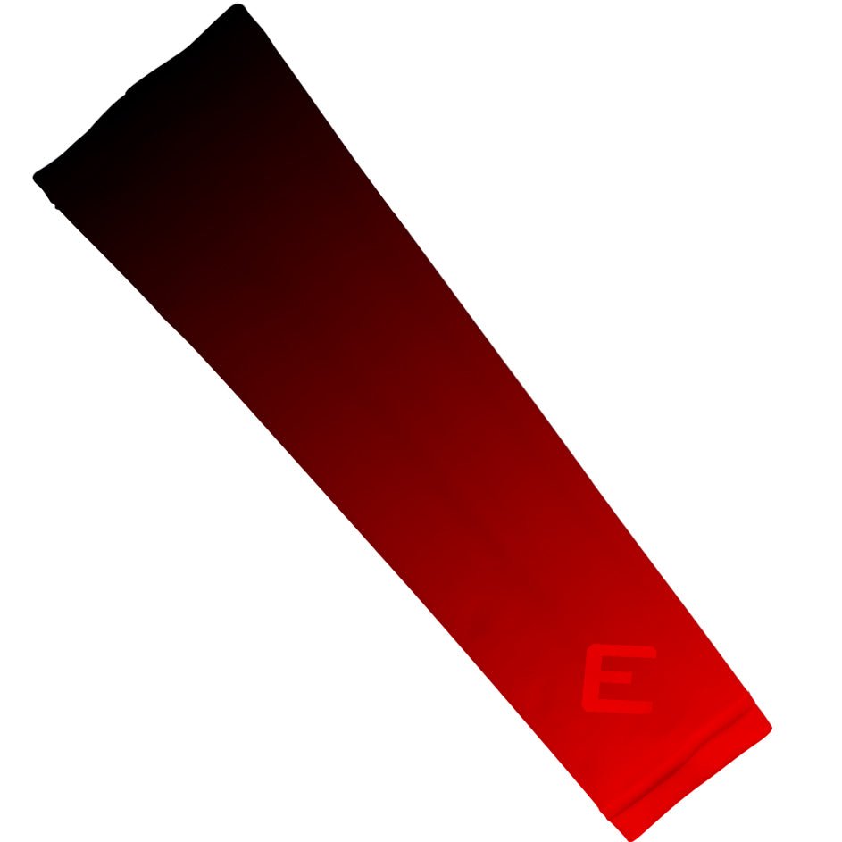 Red Faded Arm Sleeve - UV Protection & Compression Support for Basketball, Running, Cycling & Outdoor Sports