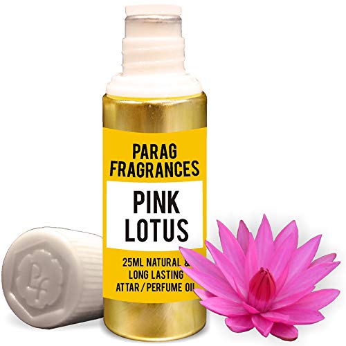 Premium Grade 1 Pink Lotus Attar - 100% Pure Natural Perfume Oil (25ml) | Alcohol-Free, Undiluted, Bhapka Distilled | Romantic Dates, Meditation, Aromatherapy & Luxury Gift