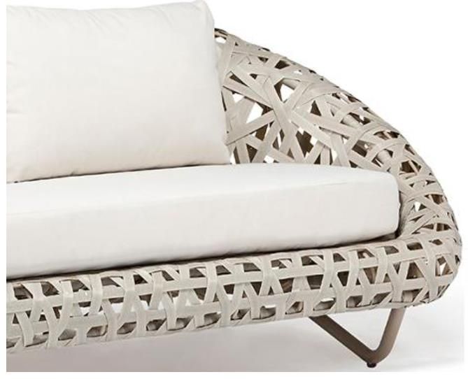 Luxury Couture Jardin Curl Outdoor Sofa Set - Weather-Resistant Patio Furniture for Garden, Poolside & Backyard Relaxation