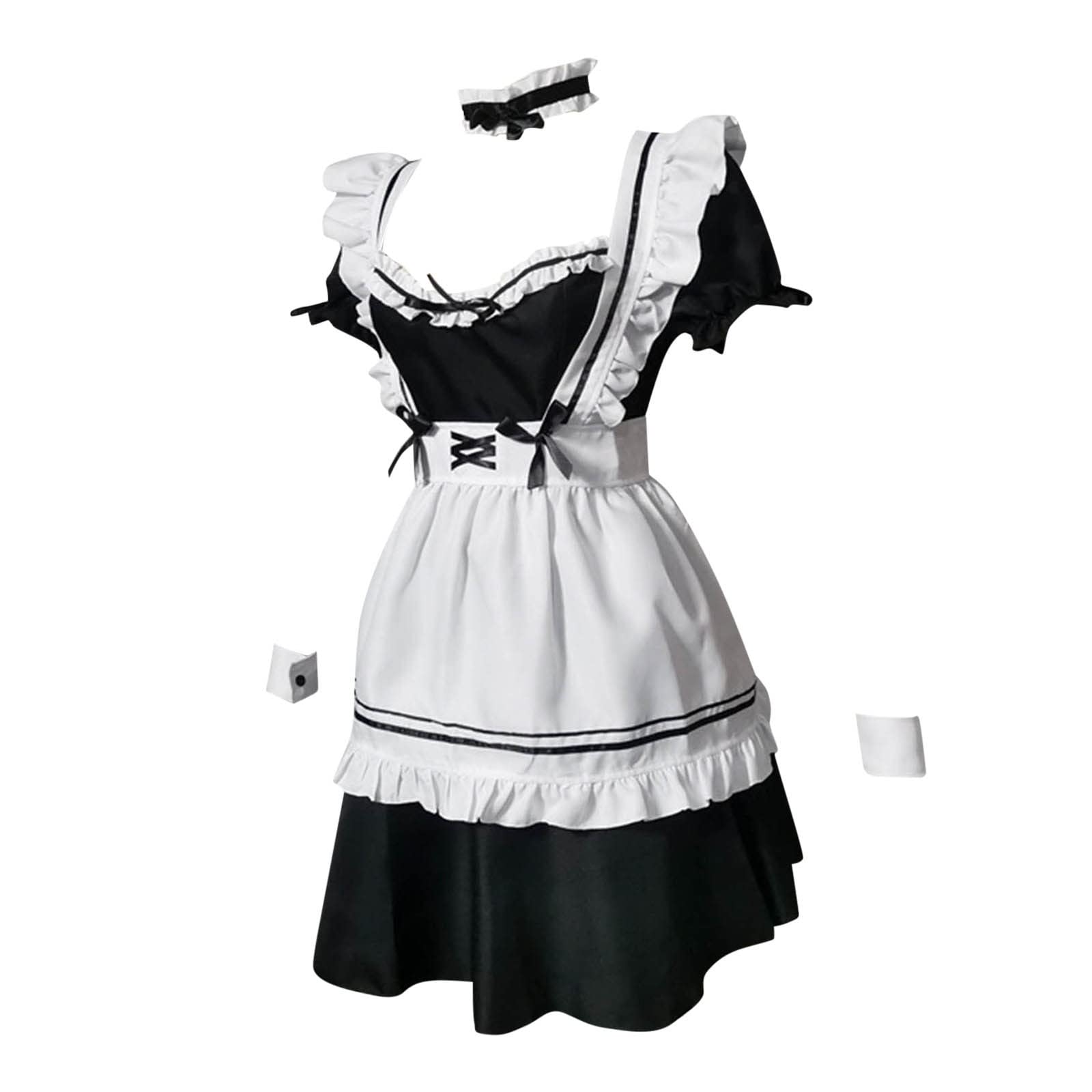 Lolita Cosplay Costume Dress - Sexy Role Play Outfit for Halloween & Cosplay Events (White, XL) - Perfect for Anime Conventions, Themed Parties & Costume Contests