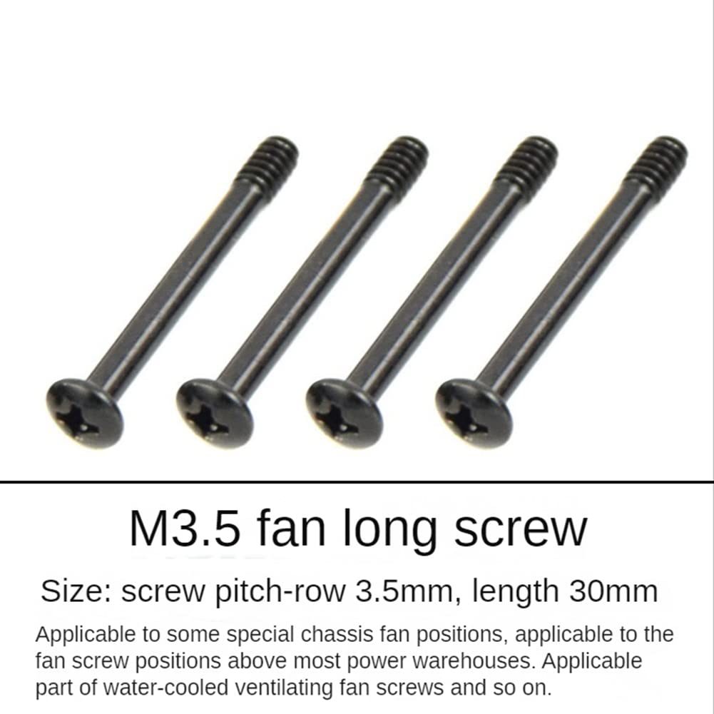 Brensty 25Pcs 6-32x30mm Extended Round Head Mounting Screws for PC Cooling Fans - Computer Case & Video Card Installation - Perfect for DIY PC Builds and Hardware Upgrades