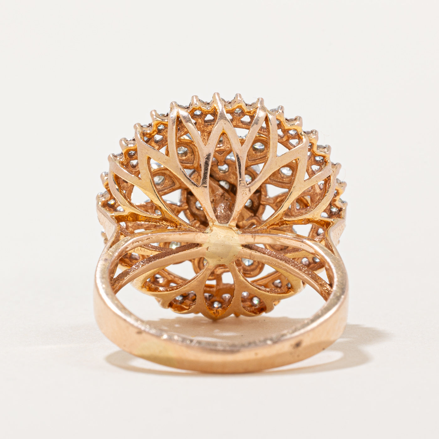 0.98ctw Diamond Cocktail Ring for Women - Size 6.75 | Elegant Statement Jewelry for Parties, Weddings & Special Occasions