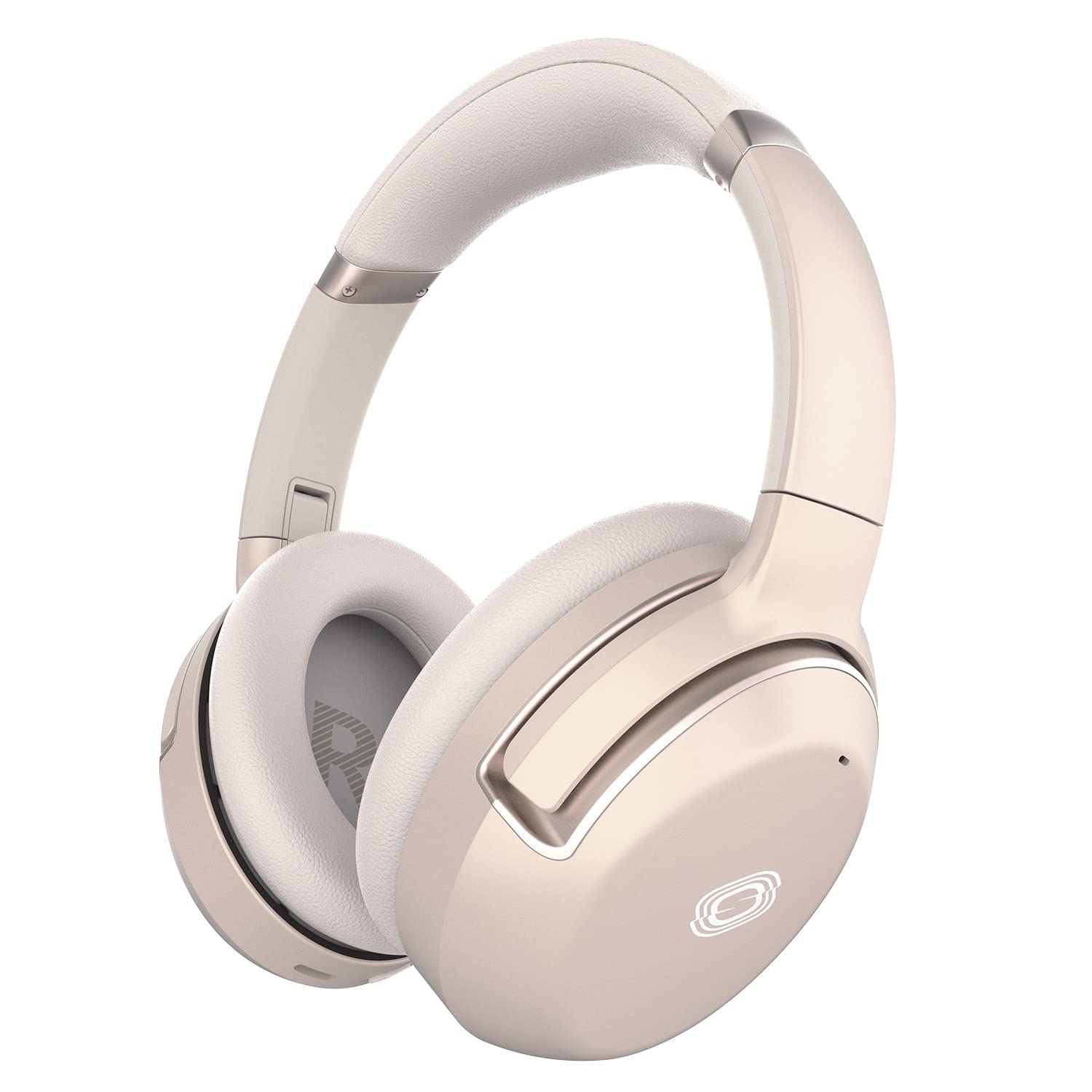 Wireless Over-Ear Headphones with Active Noise Cancelling, Bluetooth 5.0, Built-in Mic - 80H Playtime, Hi-Fi Stereo Sound for PC, Phone, Home Office - Perfect for Travel, Work & Gaming (Rose Gold)