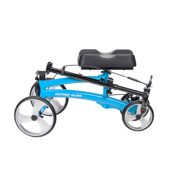 Drive Medical Nitro Glide Knee Walker - Lightweight & Adjustable Mobility Scooter for Post-Surgery Recovery, Leg Injury, or Foot Pain Relief - Ideal for Indoor & Outdoor Use