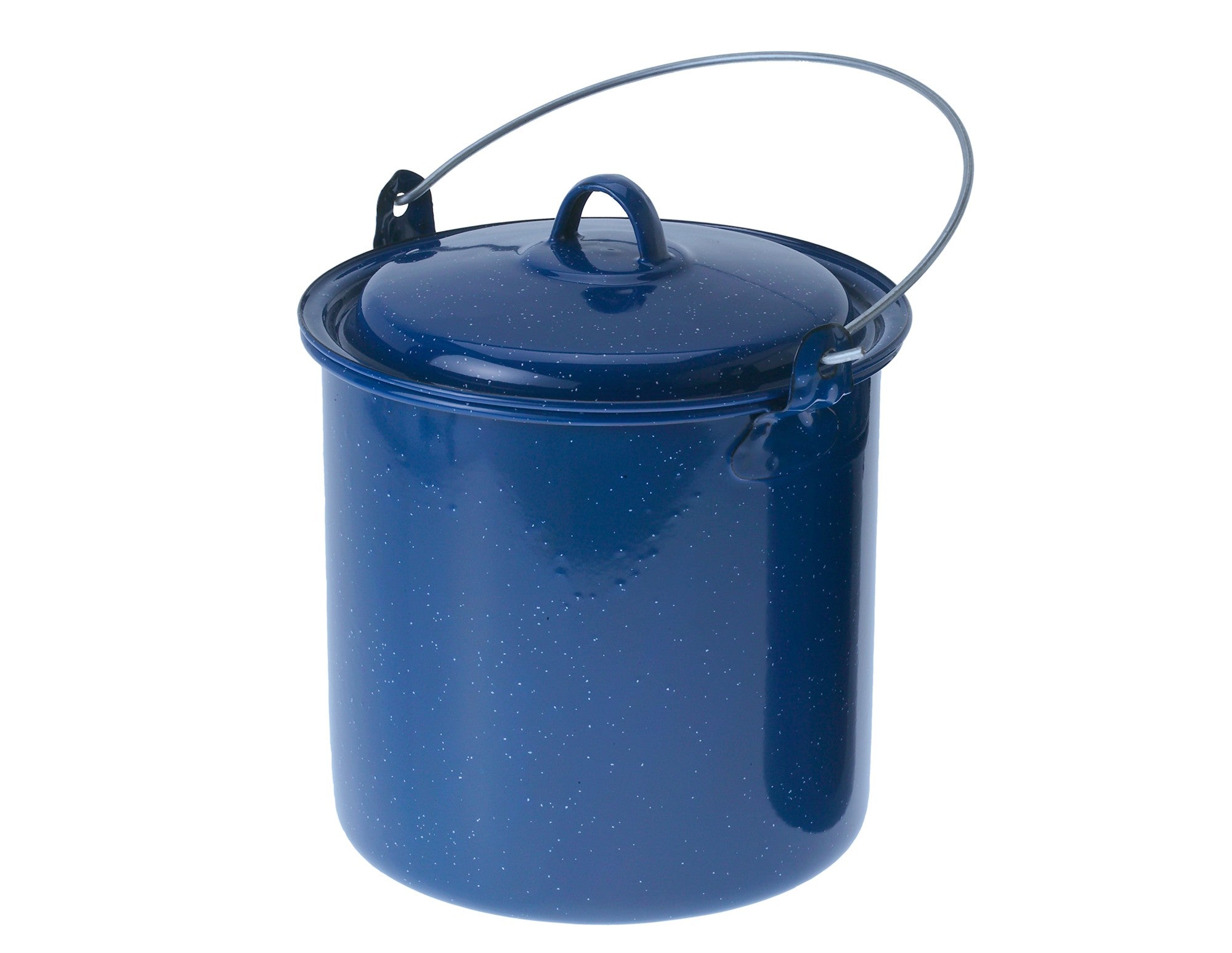 Enamelware Straight Pot with Lid - Durable & Stylish Cooking Pot for Stovetop, Camping & Kitchen Use - Perfect for Soups, Stews & Pasta